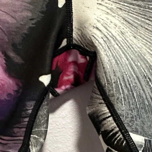 CALIA by Carrie Underwood Floral Leggings - Black and Pink - Picture 7 of 10